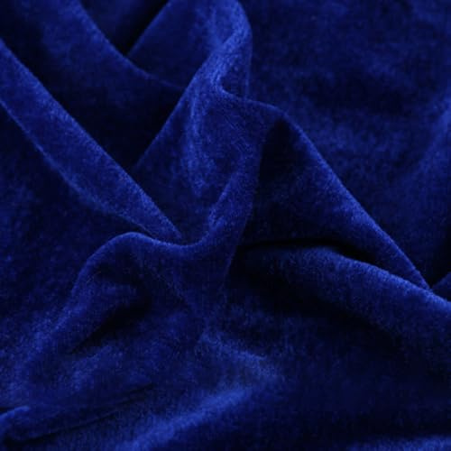 Tela de 100 cm x 160 cm por Metros para Coser, Manualidades, Cortina de Escenario, Ropa, Decoración Navideña - Azul Real