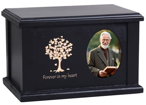 Incineración de Cenizas humanas con urnas para Hombres y Mujeres Adultos, Cajas de urnas de Madera y Utensilios para el Funeral de Hombres y Mujeres con Marcos de Fotos para conmemorar urns, 442lbs