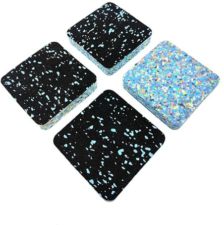 Alfombrillas protectoras para el suelo de 10 cm x 10 cm, alfombrillas antivibración para cintas de correr, almohadillas amortiguadoras para lavadoras, secadoras y máquinas de coser, paquete de 4, 2 cm