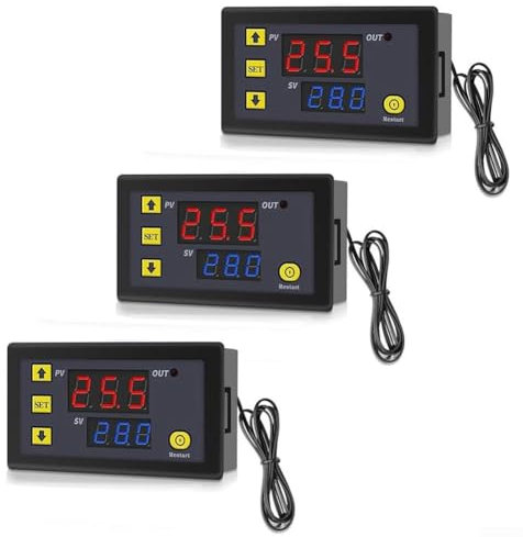3-piece W3230 Digital Temperature Controller Thermostat Switch -50 To 120°C Precise Control For Refrigeration Heating Systems(24V)