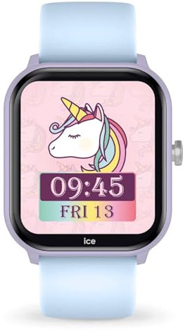 ICE-WATCH - Ice Smart Junior 3.0 Purple Soft Blue 1.75 AMOLED - Montre connectée rectangulaire Violette pour Fille avec Bracelet en Silicone - 024298 (1.75 Pouces)