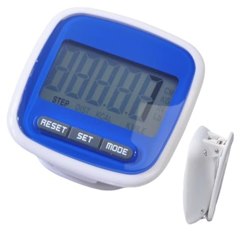 Clip on Pedometer,Walking Pedometer,Accurate Pedome-ter,Accurately Track Simple Steps Counter,Large Display Pedome-ter,Portable Sport Pedometers,Step Counter,Pedometers for Walking,Digital Count-er,B