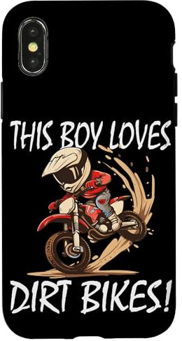 Ce garçon aime les motos tout-terrain, les motos tout-terrain pour enfants Coque pour iPhone X/XS