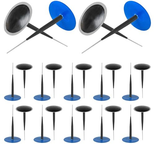 EXLECO 24 Pcs Kit Reparation Pneu Voiture, Champignon en Caoutchouc Rustine Pneu, Tige Enveloppée 6mm x 51mm, Meche Pneu Crevaison Réparation Pneu Voiture sans Chambre à Air, pour Voiture Moto Velo