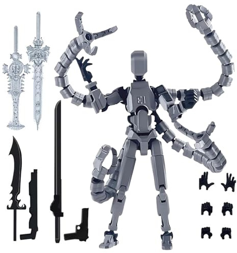 TZMFHD T13 Action Figure, Silver Black Octopus Doctor Action Figure, Highly Detailed Collectible Model, Multi-Jointed Movable Design, Perfect Suitable For Display And Gifting
