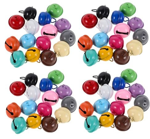 Sosoport 100 Pezzi Campanelle per Collare Animali Piccole Colorate Campanellini Natalizi Mini per Collari Cani e Gatti Sonagli Vivaci per Sicurezza e Decorazioni Te