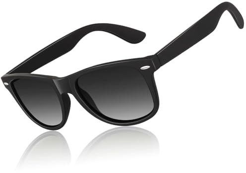 LINVO Occhiali da Sole Polarizzati per Uomo Donna Protezione alla Guida Protezione UV tile Retrò Anni '80 Design