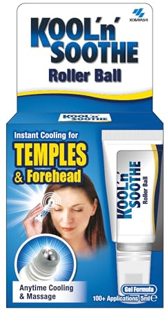 KOOL 'N' SOOTHE Roller Ball/ 100+ Applications/Precision Cooling & Massage for Temples & Forehead