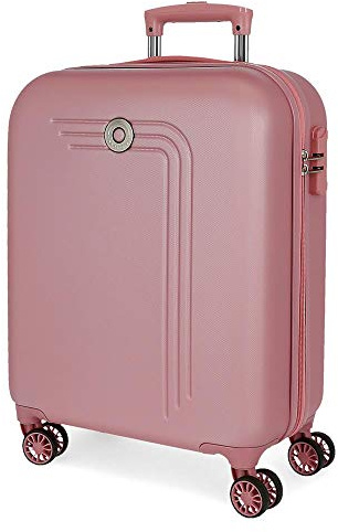 Movom Riga Valise Trolley Cabine Rose 40x55x20 cms Rigide ABS Serrure à combinaison 37L 2,8Kgs 4 roues doubles Bagage à main