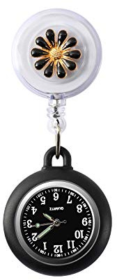 SibyTech Nurse Fob Watch, Clip-on Hanging & Retractable Medical Pocket Watch for Men Women,Health Care Nurse Doctor Brooch Fob Watch,Gift Item