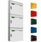 AL Briefkastensysteme Basic 3er Briefkasten RAL 9016 Verkehrs Weiss 3 Fach DIN A4 wetterfest Briefkastenanlage mit Posthaltebügel und 2 Namensschildern