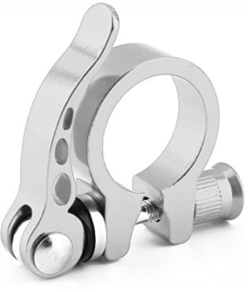 LIUJZZJ Fahrrad-Sattelklemme Aluminium Sattelklemme für Mountain und Rennräder Silber 31.8mm