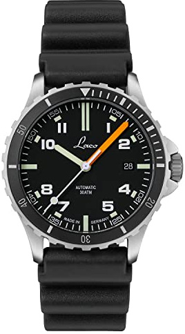 Laco Scorpion Sports Watch, Automatic Watch, Stainless Steel Case, Sapphire Glass, Waterproof, Made in Germany, Himalaya 39, Sports