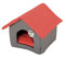 Hundehütte mit abnehmbarem Kissen, Tiere, Rot