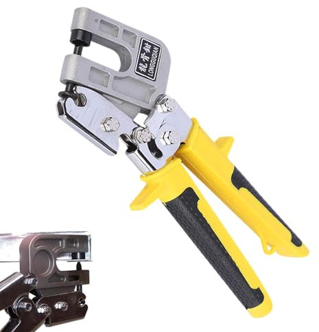 Crimpadora de chapa metálica | Crimpadora de canalones - Crimpadora de pernos de metal, crimpadora de abrazadera, mango antideslizante con cabezal de corte de aleación para fijación en el hogar,