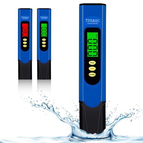 TDS Messgerät,Wassertester Trinkwasser Mikrosiemens Messgerät und PPM Messgerät Wasser TDS Wasserqualität Tester EC Messgerät 3 In 1 TDS Digital Wassertester für Trinkwasser Pool Aquarium Teich