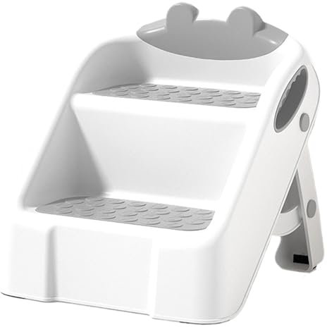znutc Zwei Tritthocker für Waschbecken, Kinder-Tritthocker für Badezimmer - 2-Stufen-Hocker für das Toiletten-Töpfchentraining für Kinder | Klappbarer 2-Stufen-Hocker für Kinder, Tritthocker