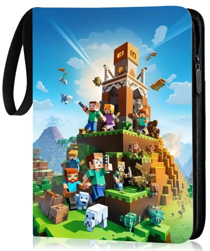 IFHDO Miner Carte Protegeur de Cartes et Classeur Éclair, Livre de Collection avec Fermeture Éclair