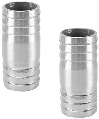 Lot de 2 raccords de tuyau droits de 30 mm en acier inoxydable - Raccord de tuyau à 2 voies