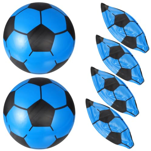 TOYANDONA Juguete De Pelota De Fútbol Inflable Pack De 6 Bolas De Fútbol para Niños Ligero Y Elástico para Entrenamiento Juego En Interiores Y Aire Libre 7.87 in