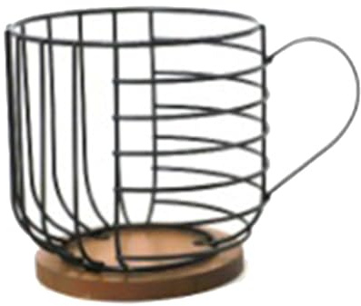 Mocturnity Kaffeefilterhalter mit Deckel, Aufbewahrung von Kaffeefiltern, Korb für Kaffeefilter aus Holz, runde Kapazität