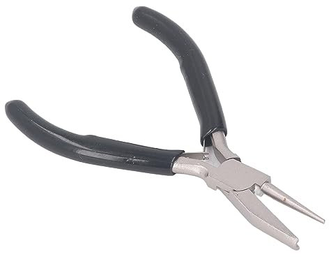 1pcs Alicates extractores de tornillos, alicates de corte, alicates de punta redonda semicóncava de 5 In, herramienta de bobinado de acero al carbono for hacer joyas de bricolaje con alambre.