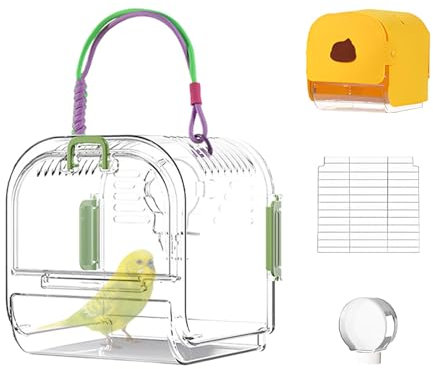Vogeltransportbox Reisekäfig,Tragbarer Reisekäfig Für Kleine - Geräumiger Ruheplatz Für Ziervögel Wie Nymphensittiche Und Wellensittiche