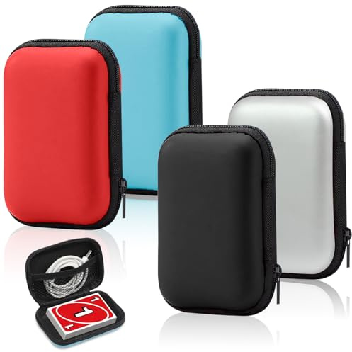 4 Pcs Playing Card Case for UNO Cards, Waterproof UNO Case for Camping Storing, 4 Colours UNO Card Holder Game Box, Durable Playing Card Box Easy to Store for Outdoor Gaming Travel Storing