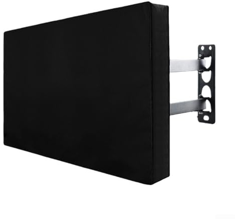 Funda de TV para exteriores hecha de tela Oxford 210D, impermeable, a prueba de polvo, para televisores de pantalla plana con costuras dobles reforzadas (46-48)