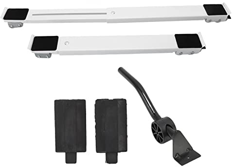 Tung last apparatrulle 300kg |Utdragbar bas för kylskåp/tvättmaskin/möbler |Flytta tunga föremål enkelt med bromsar |24 Small Wheels & Pry Bar
