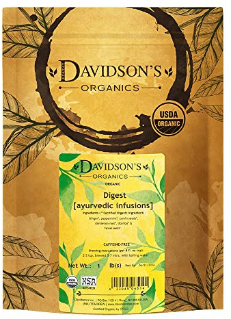 Davidson's Organics, Ayurvedic Infusions, Digest, Loose Leaf Tea, 16-Ounce Bag