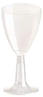 100 BIO CALICI Vino Acqua 100 CC h. 9,5 Bicchieri con Gambo PLA Trasparenti Rigido biodegradabili e compostabili Uni EN13432 smaltiti nel rifiuto Umido - Flute per Vini e Bevande
