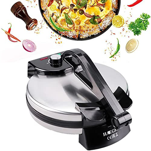 Roti Maker Chapati Maker - Pressa per tortilla in stile messicano, per realizzare tortillas fatti in casa, Tacos Flatbreads Chapati Rot, in acciaio inox