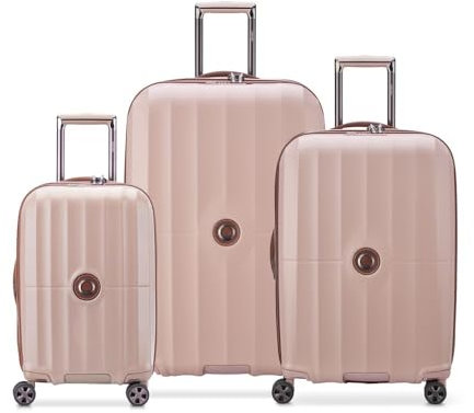 DELSEY Paris - CARROUSEL - Set de 3 valises rigides 55cm/ 67cm/ 76,5cm - Rose