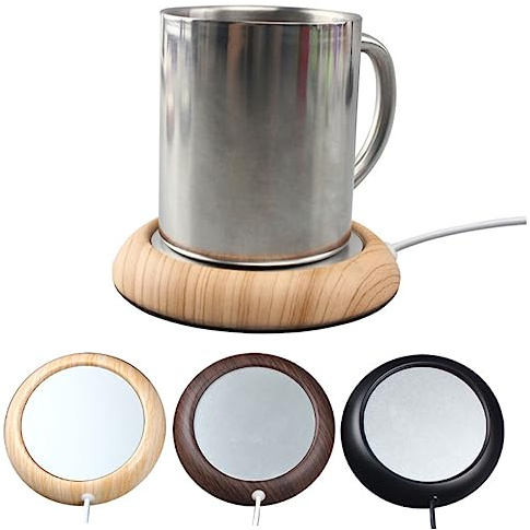 Ciieeo USB Cup Warmer for Desk Mug Warmer Heat Preservation Heating Pad Matte Black Suitable for Office and Travel