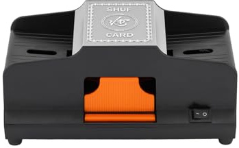 XUEMANSHOP Automatisk elektrisk kortblandare, kortblandare 2 däck med adapter, USB/batterier (utan) kortblandare för poker, Texas Hold'em, UNO och Blackjack
