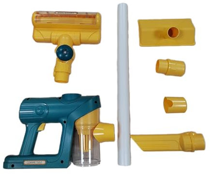 Harilla Kinder-Staubsauger, Staubsauger-Spielzeug, pädagogisches, realistisches Reinigungsspielzeug für Kleinkinder, Reinigungs-Set, Haushaltsspielzeug für, GrÜn