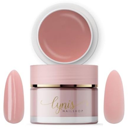 Glasfibergel naglar NATUR 50 ml som uppbyggnadsgel för nagelmodellering som gel medelviskos som makeup kamouflage gel – rosa för UV & LED – HEMA fri builder Gel · Lynis-Nailshop.de