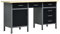 Hommdiy Arbeitstisch mit 6 Schubladen 1 Schrank Höhenverstellbare Füße Werkstatt Werkbank Werktisch Packtisch Schwarz 160x60x85cm Stahl