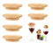 Hitopin 6 Pezzi Topper per Bicchiere da Vino, Topper per Salumi in Bicchiere da Vino, Tagliere per Salumi in Bicchiere da Vino, Topper per Salumi in Vetro da Vino, per Bicchiere di Vino