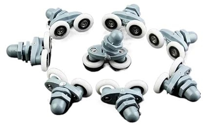 Rotelle Box Doccia 4 pezzi-8 pezzi/set 23 mm 25 mm accessori for cabina doccia scorrevole porta in vetro cuscinetto rullo puleggia doppio corridore oscillante hardware Ricambi Box Doccia Rotelle(8pcs,