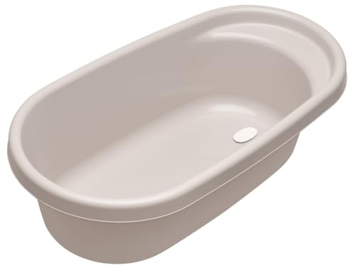 Orthex Baby Bathtub 27 L with Plug | Grey | Baby Bath | BPA Free | 10-Year Guarantee | L77 x W41 x H24 cm