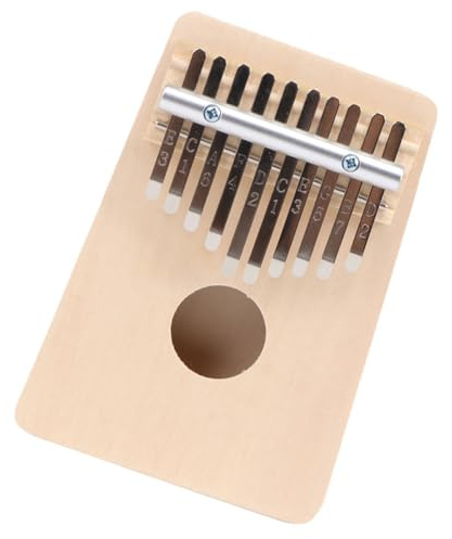 Toddmomy Kalimba Piano de Pulgar 10 Tonos Pequeño Instrumento Musical Portátil para Principiantes Diseño Compacto y Sonido Natural Fácil de Tocar