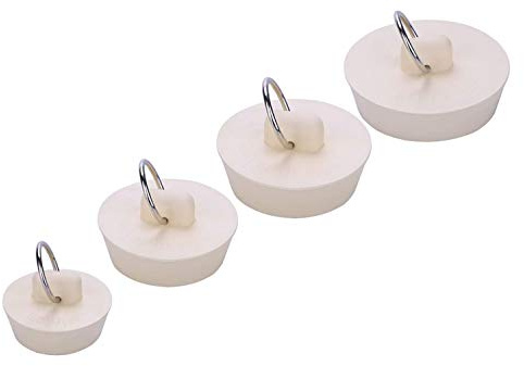 CICITOYWO Bath Tub Drain Stoppers, 4 Pieces Sink Bathtub Plug Rubber Kitchen Bathroom Laundry Bar Water Stopper Seal with Hanging Ring for Shower Faucet Cover Pool Plugs and Caps