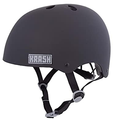 KRASH Pro Fit System Child/Kids Helmet (5+ YEARS) - Matt Black - Unisize 50-54cm