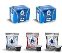 3 x 100 Kaffeepads Borbone (Packungsgröße: 100 Kaffeepads aus schwarzem Mischgewebe, 100 Blau und 100 Rot)