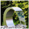 Wasserfall-Brunnen Drinnen Draußen Rostfreier Stahl Pool-Brunnen Wasserfall-Klingen-Kaskade Funktion Wasserhahn für Gartenteiche Spa AWWXJ (Size : 200mmX400mm)