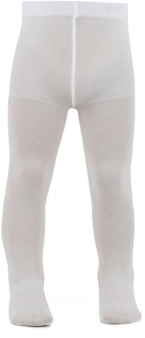 AQUILONE Medias Tesoro, Medias para Recién Nacido, Leotardos Transparentes con Estampado de Flores para Cerimonias – Made in Italy (3-6, Blanco)