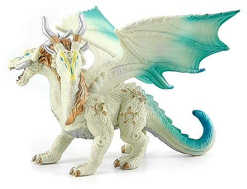 RECUR Bright Dragon Action Figurine, White Dragon Toys for Boys Girls Kids, RPG Figures Miniatures for Tabletop Display & Roleplaying, Collectors Toy Age 3 +