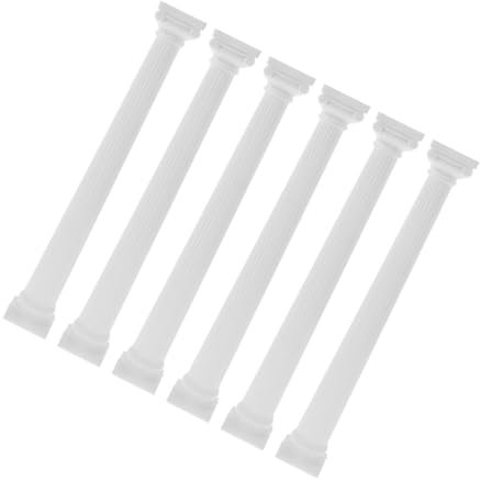 BESPORTBLE Lot de 6 piliers romains - Base de pot de fleurs - Mini colonne romaine - Colonne grecque - Décoration de colonne romaine - Planteur à colonne - Outils de jardin - Colonne en plastique